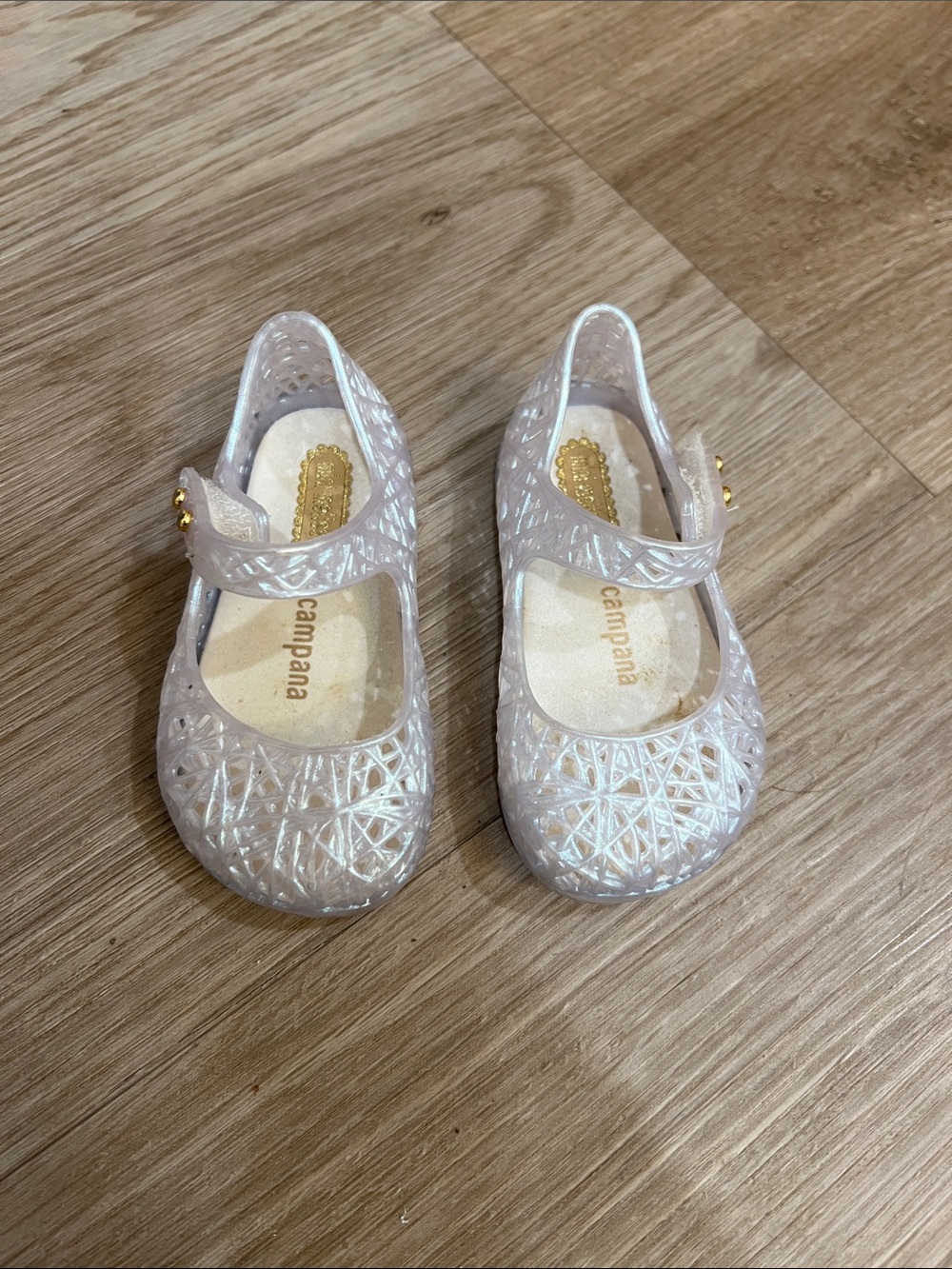 Girls' Pearl Jelly Mary Jane Shoes - White